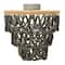 Hello Honey® Dark Gray Wood Bead & Metal Semi-Flush Light
